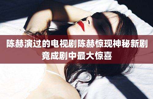 陈赫演过的电视剧陈赫惊现神秘新剧竟成剧中最大惊喜