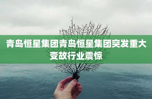 青岛恒星集团青岛恒星集团突发重大变故行业震惊