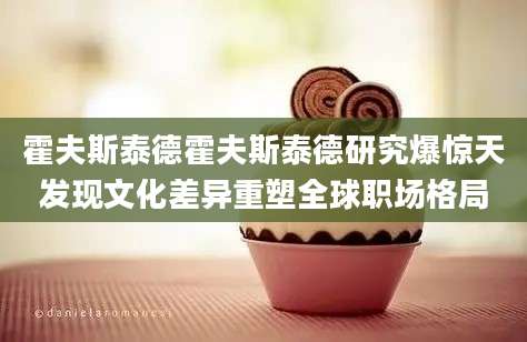 霍夫斯泰德霍夫斯泰德研究爆惊天发现文化差异重塑全球职场格局