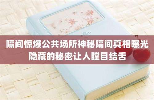 隔间惊爆公共场所神秘隔间真相曝光隐藏的秘密让人瞠目结舌