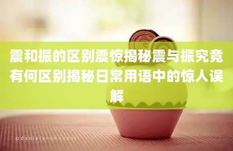 震和振的区别震惊揭秘震与振究竟有何区别揭秘日常用语中的惊人误解