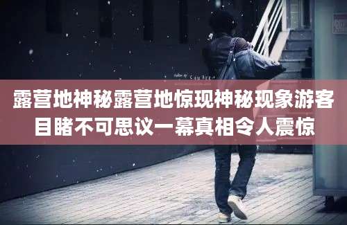 露营地神秘露营地惊现神秘现象游客目睹不可思议一幕真相令人震惊