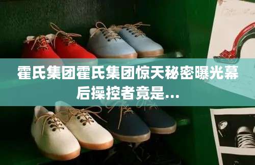 霍氏集团霍氏集团惊天秘密曝光幕后操控者竟是...