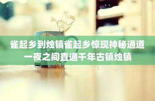 雀起乡到烛镇雀起乡惊现神秘通道一夜之间直通千年古镇烛镇