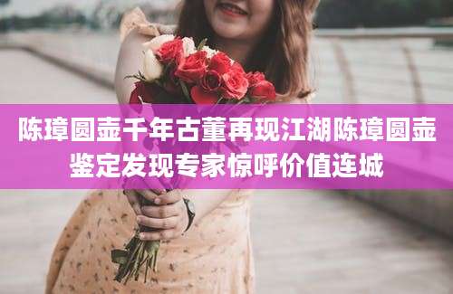 陈璋圆壶千年古董再现江湖陈璋圆壶鉴定发现专家惊呼价值连城