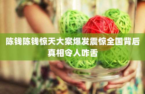 陈钱陈钱惊天大案爆发震惊全国背后真相令人咋舌