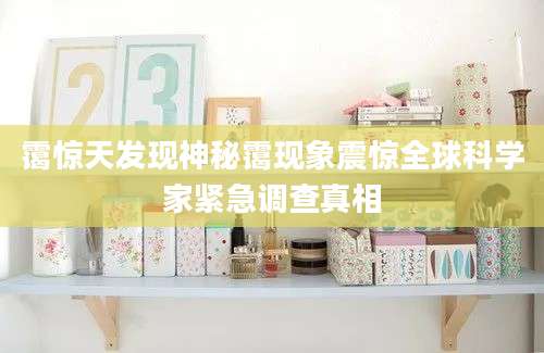 霭惊天发现神秘霭现象震惊全球科学家紧急调查真相