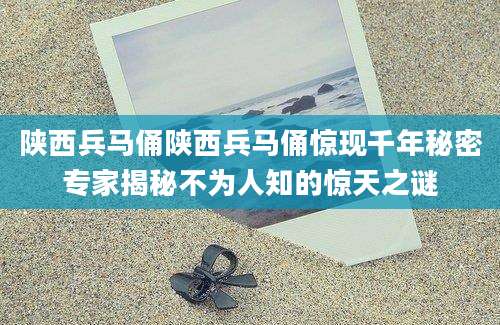 陕西兵马俑陕西兵马俑惊现千年秘密专家揭秘不为人知的惊天之谜