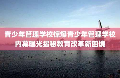 青少年管理学校惊爆青少年管理学校内幕曝光揭秘教育改革新困境