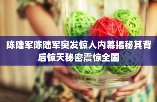 陈陆军陈陆军突发惊人内幕揭秘其背后惊天秘密震惊全国