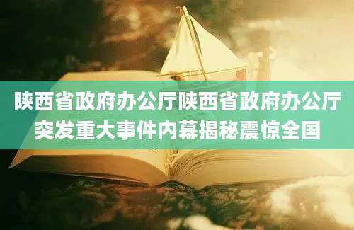 陕西省政府办公厅陕西省政府办公厅突发重大事件内幕揭秘震惊全国