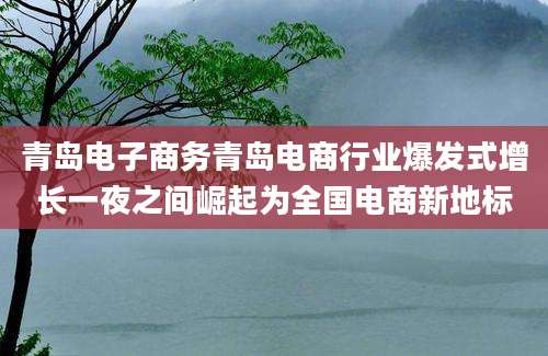 青岛电子商务青岛电商行业爆发式增长一夜之间崛起为全国电商新地标