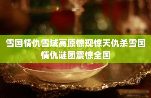 雪国情仇雪域高原惊现惊天仇杀雪国情仇谜团震惊全国